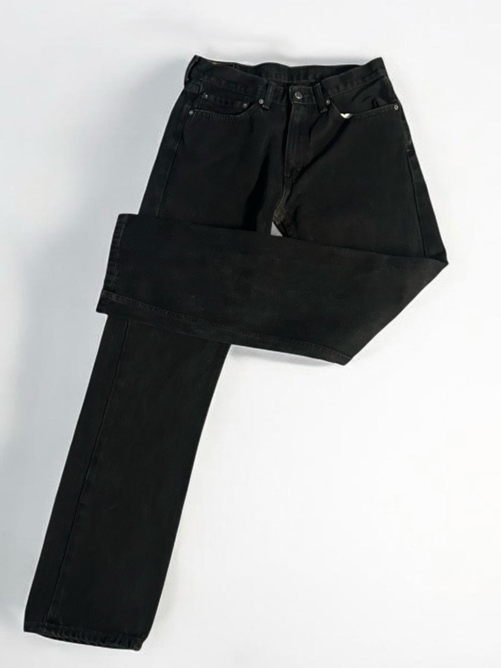 Men’s Levis 505 Regular Fit Straight Leg Black Denim Jeans. Size 34/34 - Picture 3 of 15